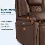 Fauteuil inclinable releveur, canapé, en cuir PU, 3 positions réglables, poches de rangement latérales et porte-gobelets, fauteuil releveur électrique, pour salon