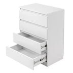 Commode 4 tiroirs Karl Home en aggloméré blanc, 60 cm L