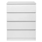 Commode 4 tiroirs Karl Home en aggloméré blanc, 60 cm L