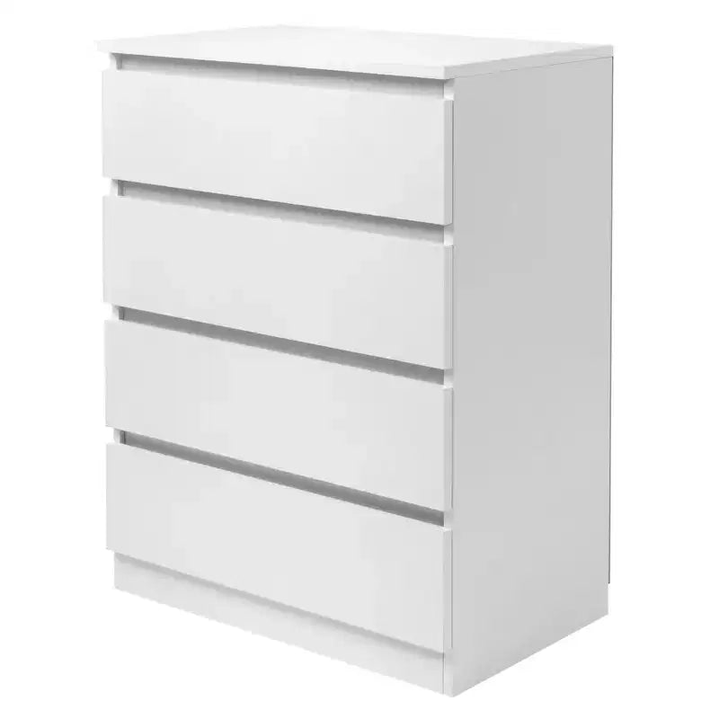Commode 4 tiroirs Karl Home en aggloméré blanc, 60 cm L
