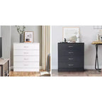 Commode de chambre Karl Home 4 tiroirs en panneaux de particules noirs 66 cm (25,98 po) de largeur