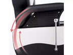 Fauteuil de Barbier Inclinable Hydraulique Karl Home Style Classique Robuste Noir et Blanc
