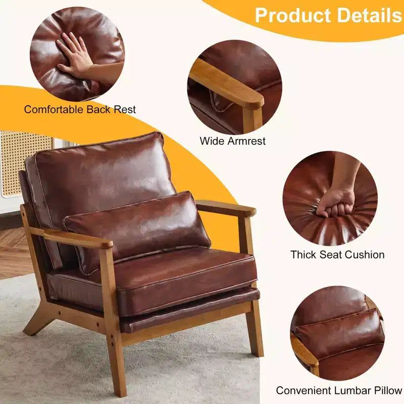 Karl Home Fauteuil de salon individuel rembourré