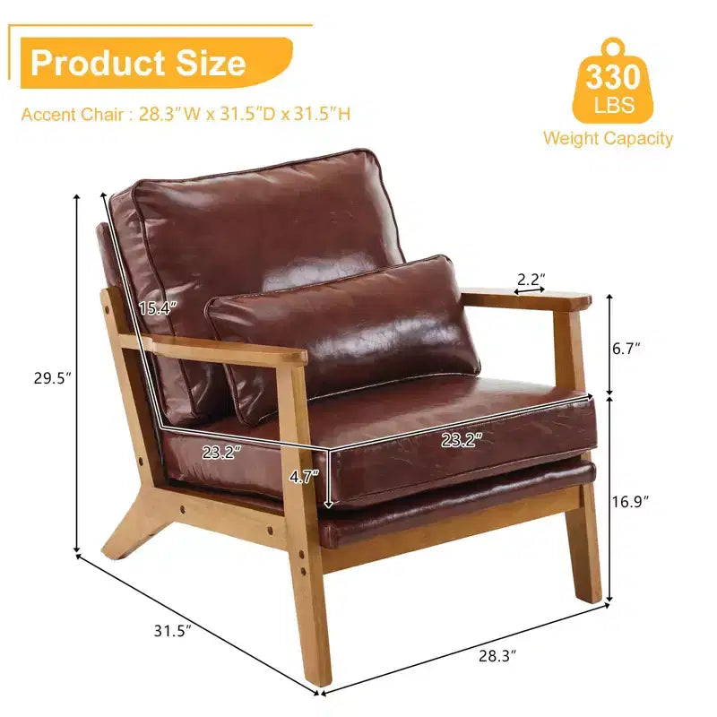 Karl Home Fauteuil de salon individuel rembourré