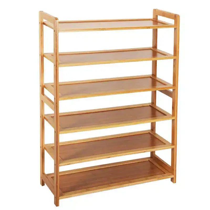 Karl Home Étagère à chaussures en bambou marron à 6 niveaux 68 cm l.