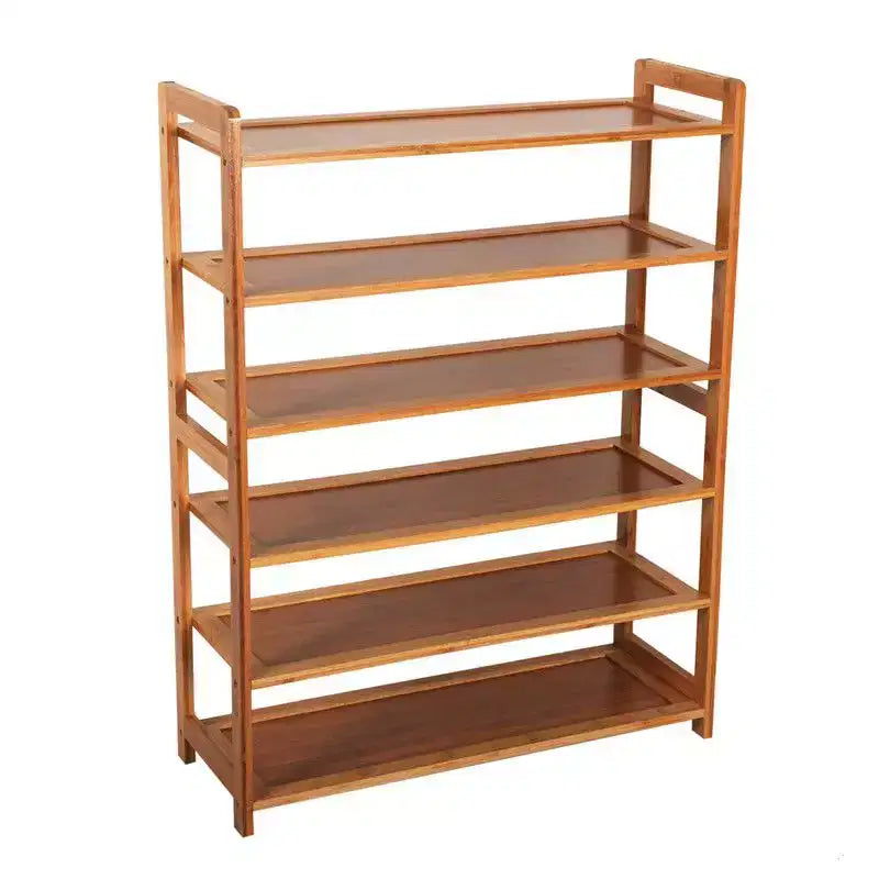 Karl Home Étagère à chaussures en bambou marron à 6 niveaux 68 cm l.