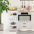 Chariot de rangement roulant mince à 5 niveaux Tree City - Organisateur mobile multifonctionnel pour salle de bain, cuisine