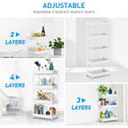 Chariot de rangement roulant mince à 5 niveaux Tree City - Organisateur mobile multifonctionnel pour salle de bain, cuisine