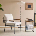 Fauteuil d'appoint moderne Karl pour salon ou chambre à coucher