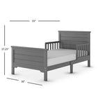 Lit de tout-petit Child Craft Woodland à dessus plat pour enfants avec barrières de sécurité, design bas au sol, en pin, lignes épurées s'harmonisant avec tout décor