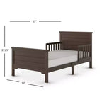 Lit de tout-petit Child Craft Woodland à dessus plat pour enfants avec barrières de sécurité, design bas au sol, en pin, lignes épurées s'harmonisant avec tout décor