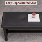 Ensemble de table à manger extensible 3 pièces pour 4-6 personnes avec 2 bancs rembourrés, grande table de cuisine rectangulaire, design peu encombrant