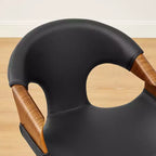 Chaise de salle à manger Art Leon en similicuir et bois courbé