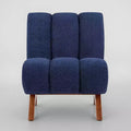Art Leon Polar Fleece Fabric Upholstered Accent Slipper Chair with Rubber Wood Legs