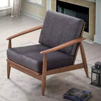 Fauteuil d'appoint GDFStudio Quintina moderne 33 en bois d'hévéa et tissu