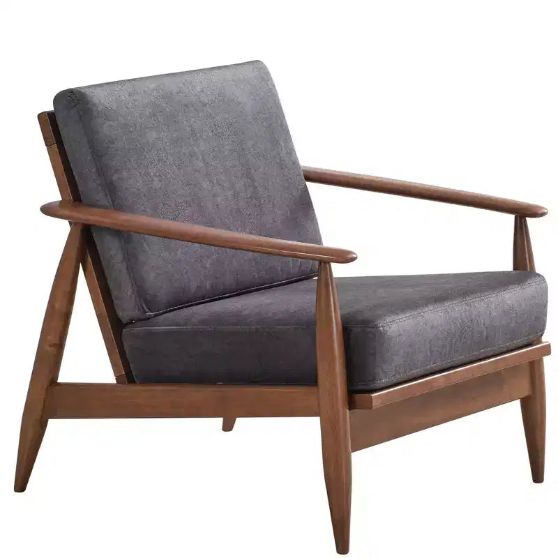 Fauteuil d'appoint GDFStudio Quintina moderne 33 en bois d'hévéa et tissu