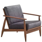 Fauteuil d'appoint GDFStudio Quintina moderne 33 en bois d'hévéa et tissu
