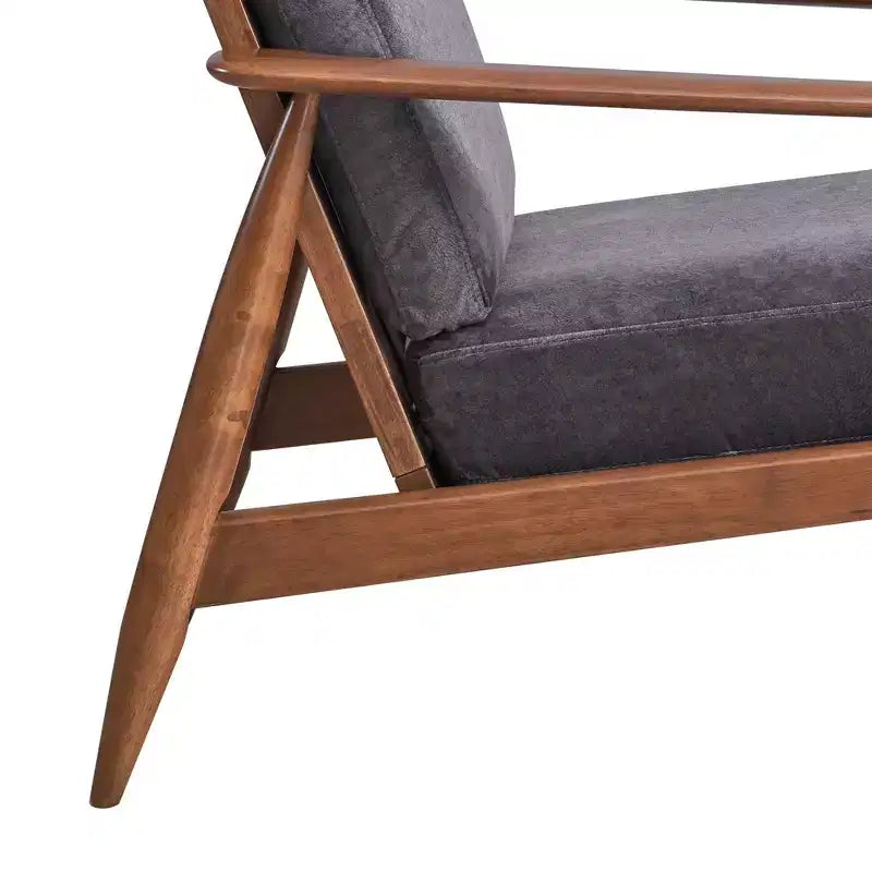 Fauteuil d'appoint GDFStudio Quintina moderne 33 en bois d'hévéa et tissu
