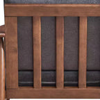 Fauteuil d'appoint GDFStudio Quintina moderne 33 en bois d'hévéa et tissu
