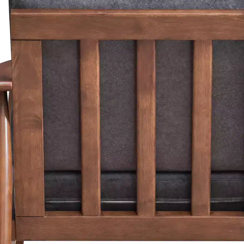 Fauteuil d'appoint GDFStudio Quintina moderne 33 en bois d'hévéa et tissu