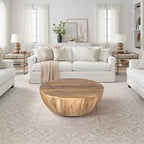 Royal Hampton Mango Wood Coffee Table In Round Shape