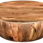 Table basse ronde en bois de manguier Royal Hampton