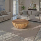 Table basse ronde en bois de manguier Royal Hampton