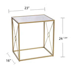 Table d'appoint Larden à plateau miroir - Or - SEI