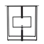 Clanlin Glass-Top Accent Table - Black - SEI