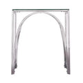 Stevenly Square Glass-Top End Table - Charcoal - SEI