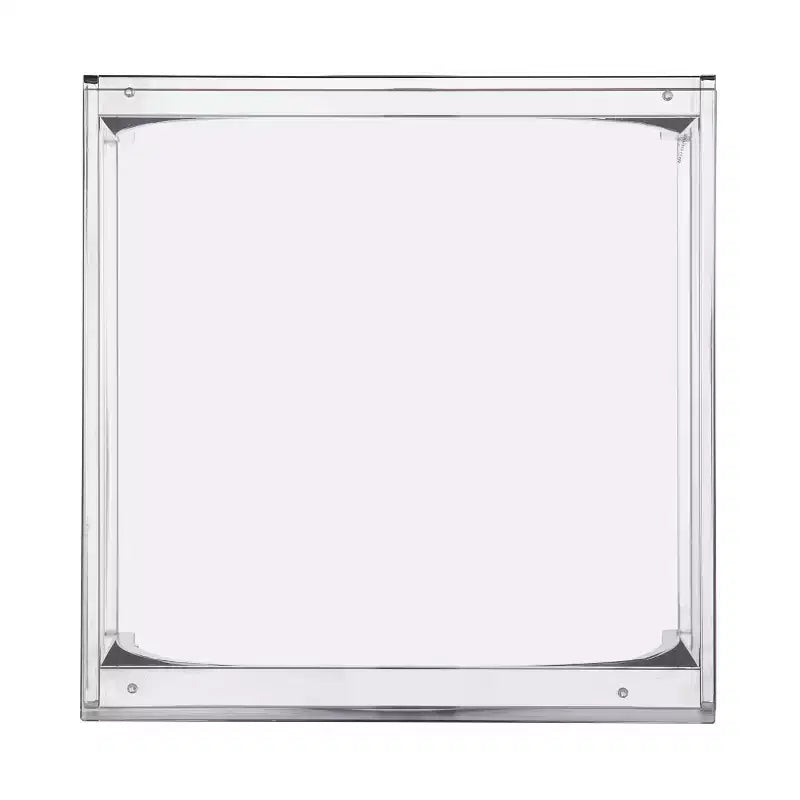 Table d'appoint Stevenly Square avec plateau en verre - Gris anthracite - SEI