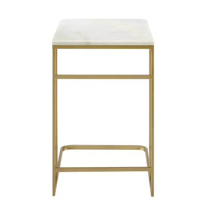 Fallon Marble C-Table - Gold - SEI