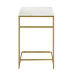 Fallon Marble C-Table - Gold - SEI