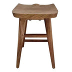 Tabouret de comptoir Royal Hampton en bois d'acacia sans dossier, fait à la main, hauteur 61 cm
