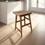 Tabouret de comptoir Royal Hampton en bois d'acacia sans dossier, fait à la main, hauteur 61 cm