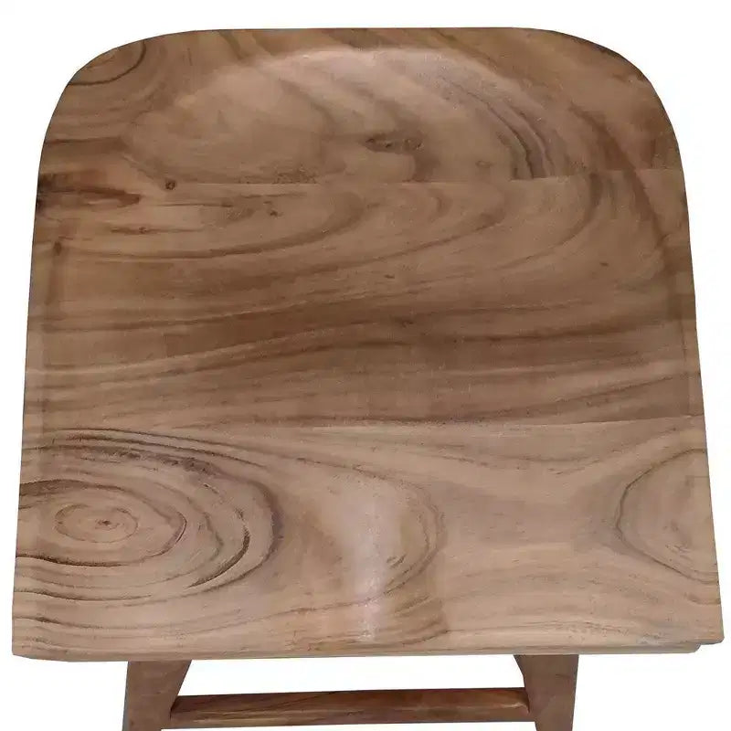 Tabouret de comptoir Royal Hampton en bois d'acacia sans dossier, fait à la main, hauteur 61 cm