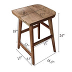 Tabouret de comptoir Royal Hampton en bois d'acacia sans dossier, fait à la main, hauteur 61 cm