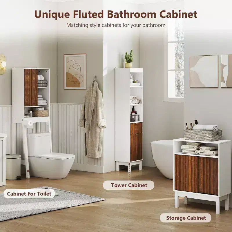 Meuble de rangement WC SkyzooÉtagère de salle de bain peu encombrante pour petits espaces, blanc