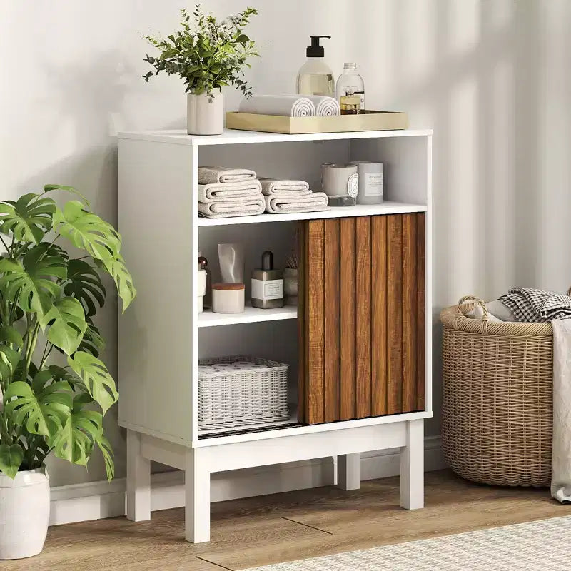 Meuble de rangement WC SkyzooÉtagère de salle de bain peu encombrante pour petits espaces, blanc