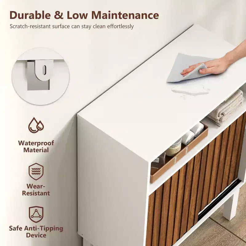 Meuble de rangement WC SkyzooÉtagère de salle de bain peu encombrante pour petits espaces, blanc