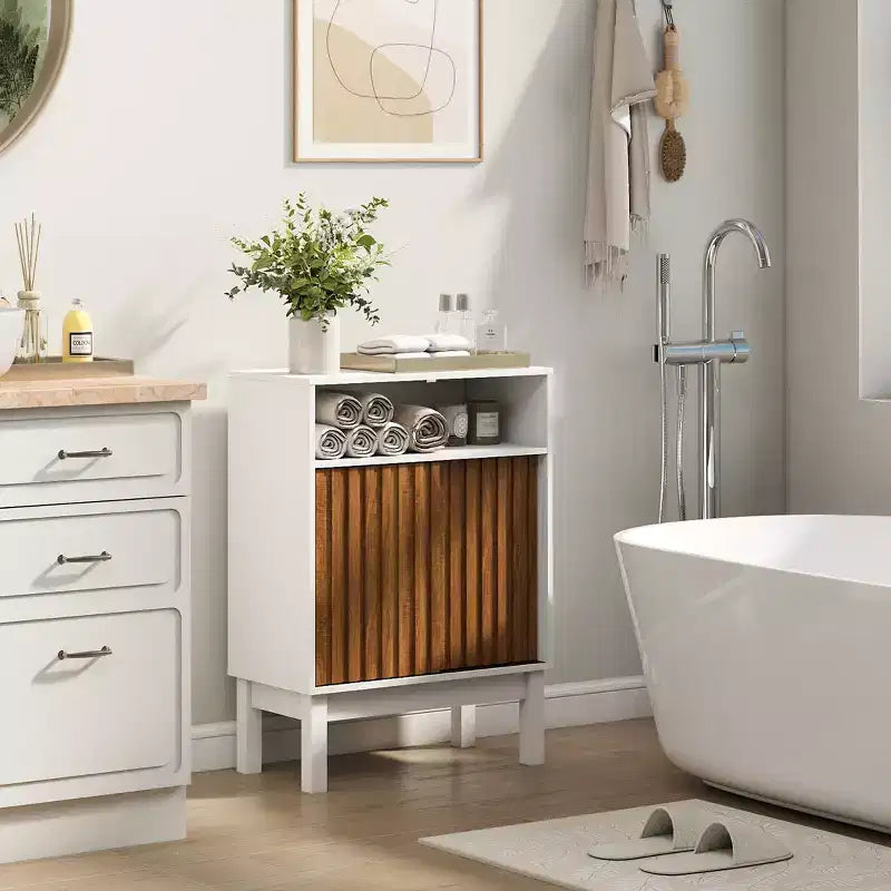 Meuble de rangement WC SkyzooÉtagère de salle de bain peu encombrante pour petits espaces, blanc