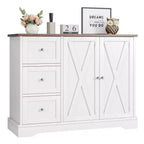 Sideboard with storage, sideboard with doors, wooden coffee bar cabinet with 3 drawers, storage cabinet for kitchen, dining room, living room