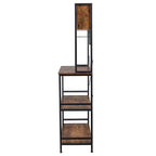 Karl Home Étagère de Cuisine 5 Niveaux avec 10 Crochets en S et 3 Cubes Marron Rustique