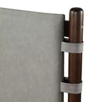 Lit Christopher Knight Home Evelyn en bois d'hévéa de style milieu de siècle avec tête de lit rembourrée