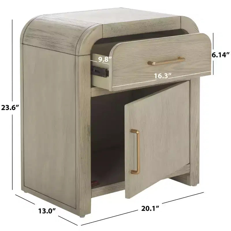 Table de chevet Amika - NST2401 - Blanc délavé - Safavieh