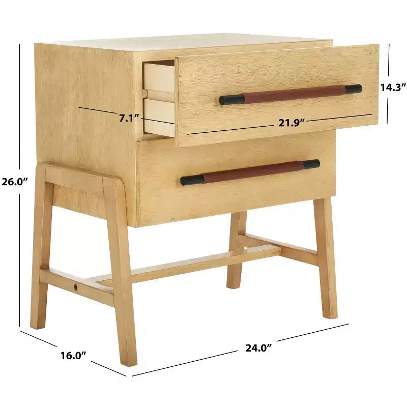 Table de chevet Tiona 2 tiroirs - NST6605 - Safavieh