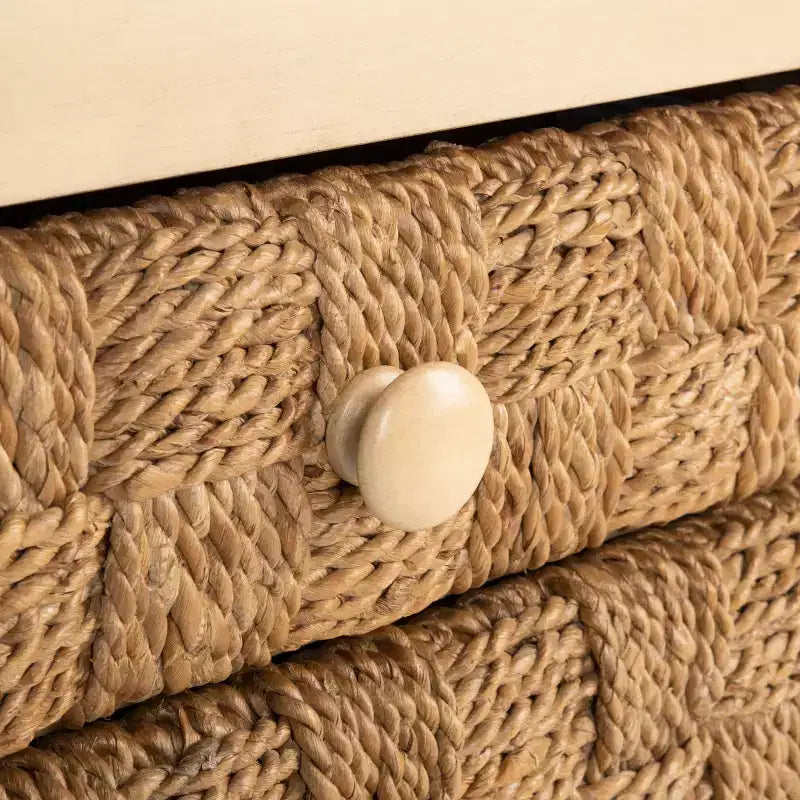 Table de chevet Rosario en bois tressé - SFV1303 - Safavieh Couture