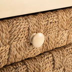 Table de chevet Rosario en bois tressé - SFV1303 - Safavieh Couture