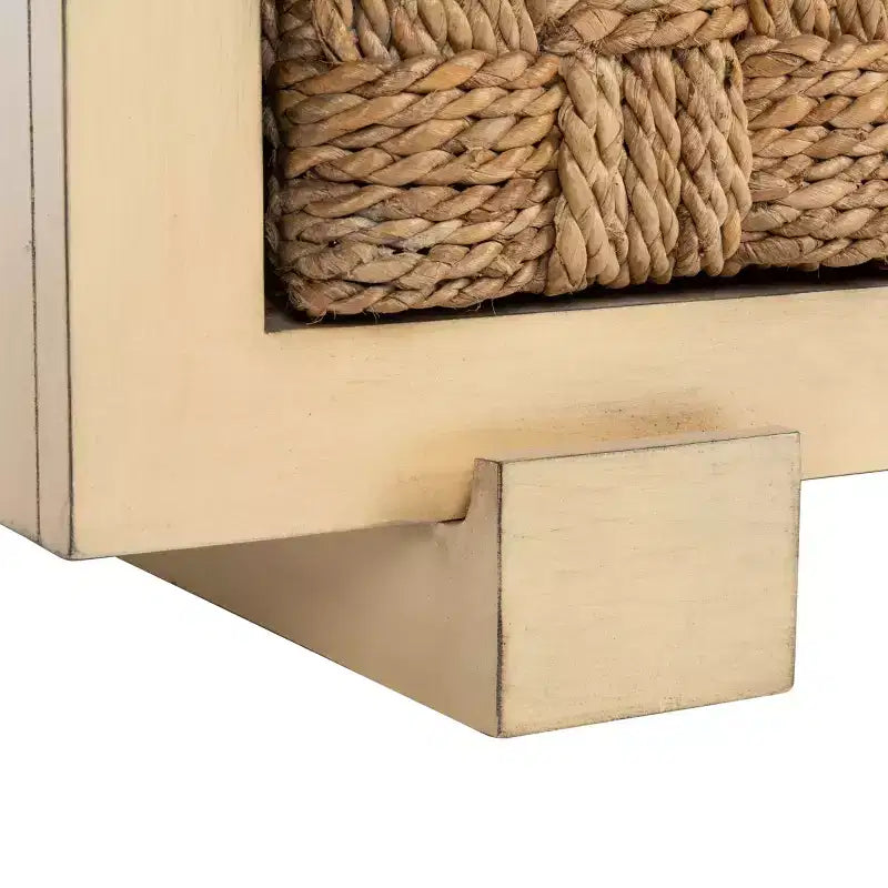 Table de chevet Rosario en bois tressé - SFV1303 - Safavieh Couture