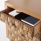 Table de chevet Rosario en bois tressé - SFV1303 - Safavieh Couture